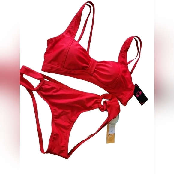 Kona Sol Shekini Red Bikini Set L / XL (read description) - Picture 1 of 5